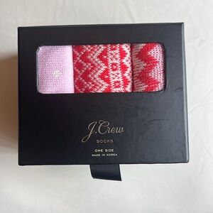 J. Crew Ribbed trouser socks three-pack for women New in Box gift ready